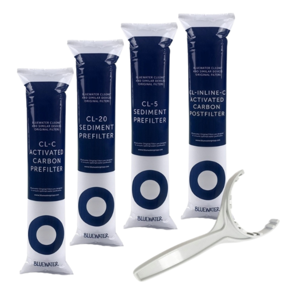 Wkłady wymienne Bluewater- zestaw do rozszerzonego serwisu + klucz serwisowy